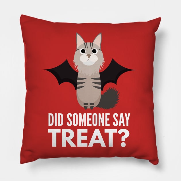Maine Coon Halloween Trick or Treat Pillow by DoggyStyles
