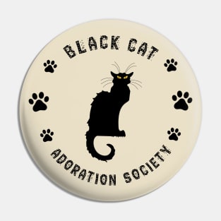 Black Cat Adoration Society 1 Pin