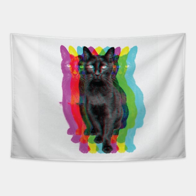 Midnight the Cat Tapestry by PSCSCo