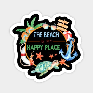 The Beach Is My Happy Place Funny Magnet