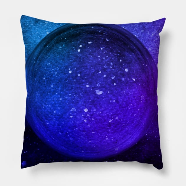 Ombre Purple Blue Galaxy Art Pillow by Moon Art