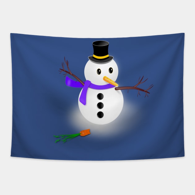 Christmas Snowman & Carrot Tapestry by holidaystore