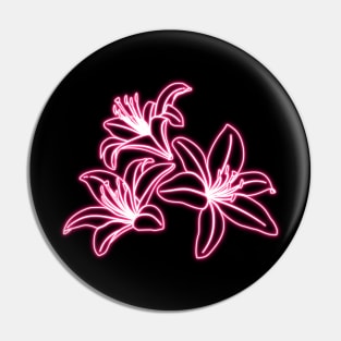 Lilies Flowers Pin