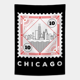 Chicago Stamp Design Tapestry