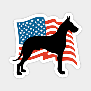 American USA Flag Great Dane Dog 4th of July GIft product Magnet