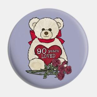 90th birthday Pin