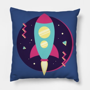 Carton Spaceship Pillow