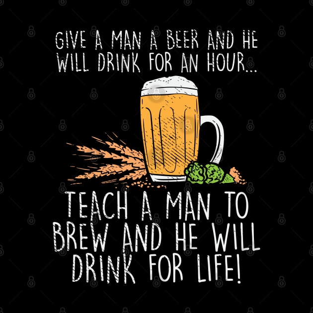 Give A Man A Beer He Will Drink for An Hour Teach A Man To Brew And He Will Drink For Life by maxdax