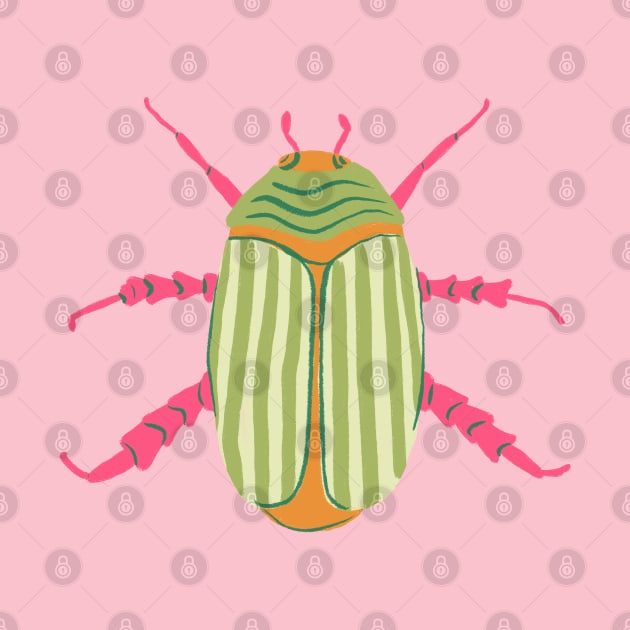 Striped Beetle by latheandquill