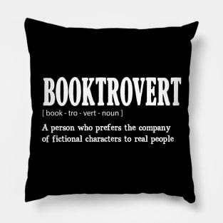 Funny Booktrovert Definition Book Lovers Librarian Bookish Pillow