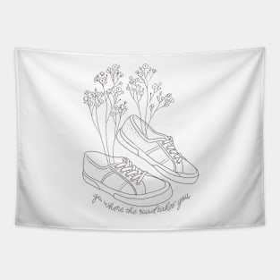 Shoes art with flowers Tapestry