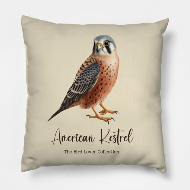 American Kestrel - The Bird Lover Collection Pillow by goodoldvintage