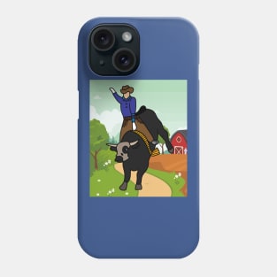 Rodeo Riding On A Bull Phone Case