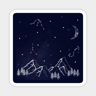 Mountains at Night Magnet