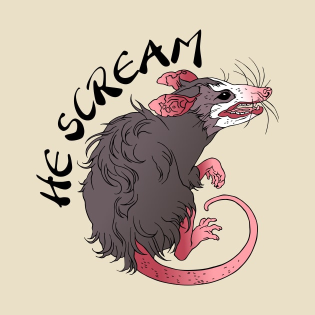 Screaming possum by My Happy-Design