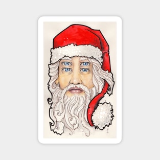 All seeing four eyed santa Magnet