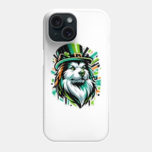 Icelandic Sheepdog Revels in Saint Patrick's Day Joy Phone Case