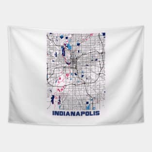 Indianapolis - Indiana MilkTea City Map Tapestry