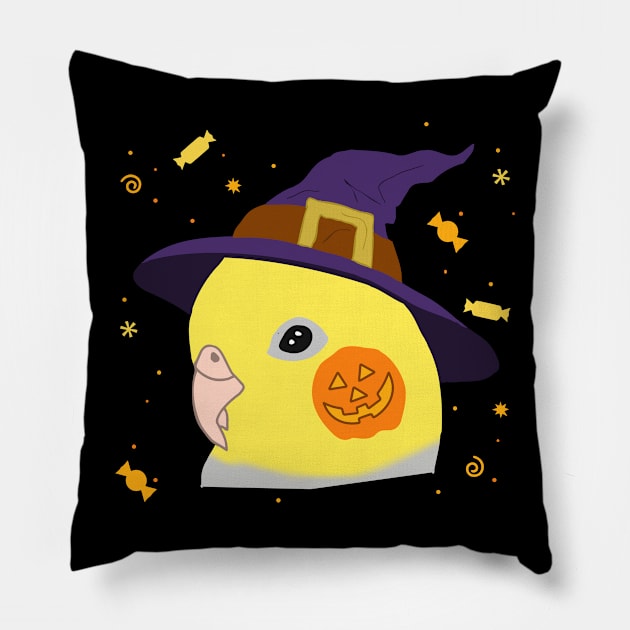 witch cockatiel doodle Pillow by FandomizedRose