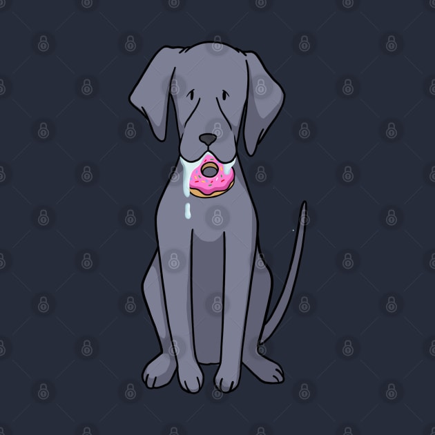 Dog eating donut cartoon by ballooonfish