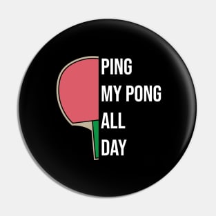 Ping Pong Table Tennis Suggestive Joke Pervert Lewd Adult Pin