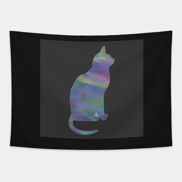 Holo Cat Tapestry by JuliesDesigns