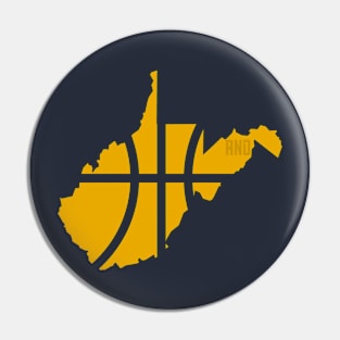 West Virginia Basketball Pin