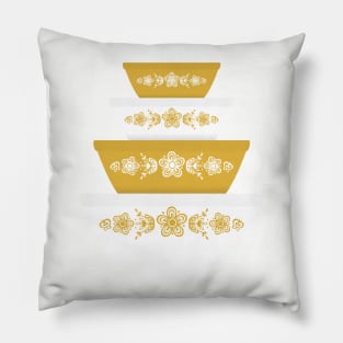 Pyrex Golden Butterfly Bowls Pillow