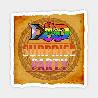 D&D Surprise Party Pride - Lesbian Flag Magnet