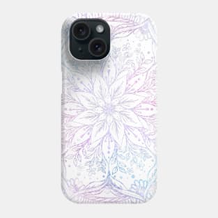 Magical Pink Blue Mandala Flower Phone Case