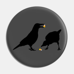 Halloween Candy Corn Crows Pin