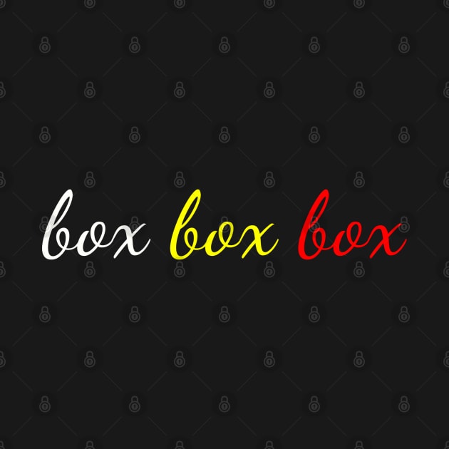 Box Box Box by foolorm