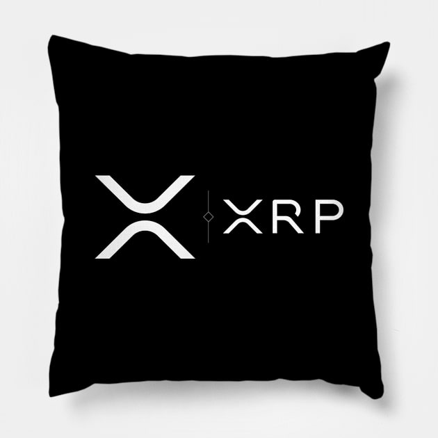 XRP Logo - minimal design Pillow by cryptogeek