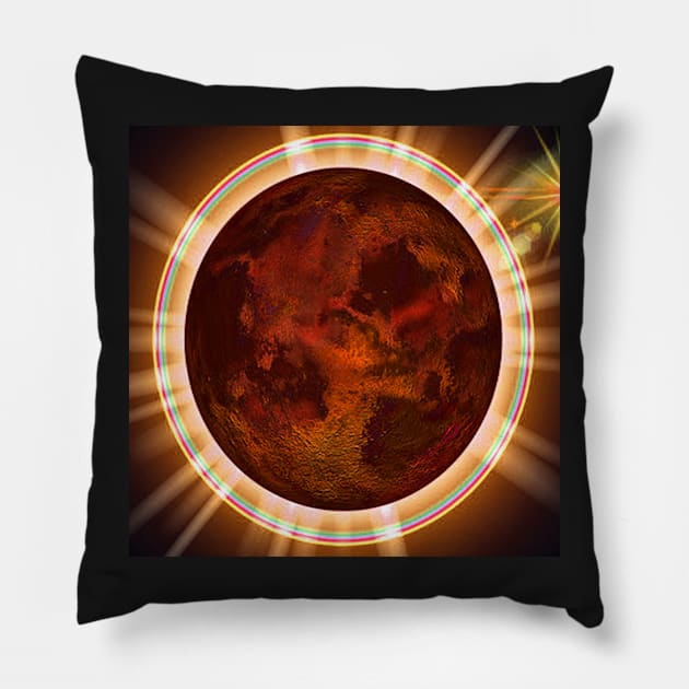 Retro Globe Copper Color Vintage Graphic Design, Available on many products Pillow by tamdevo1