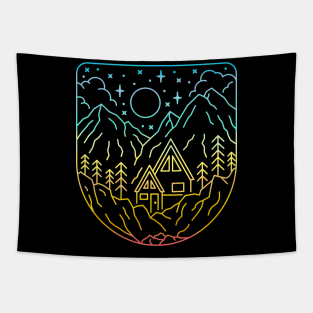 The Mountain Cabin Tapestry