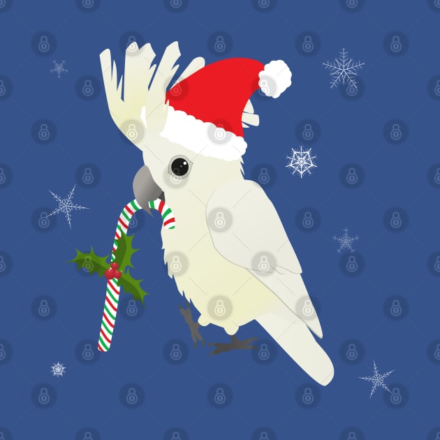 A cute Christmas umbrella cockatoo by Bwiselizzy