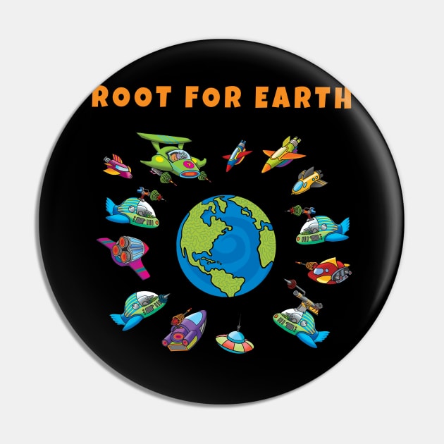 Root For Earth Pin by steveskelton