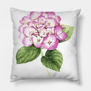 Watercolor botanical vintage Floral minimalist print Pillow