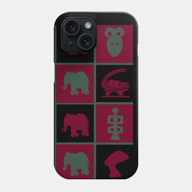 african tribal pattern Phone Case by omitay