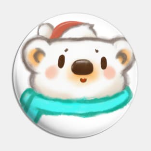 Cute Polar Bear Drawing Pin