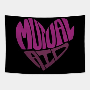 Mutual Aid Heart — Purples Tapestry