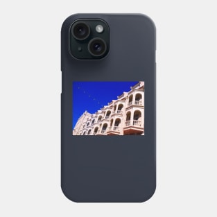 One row from an ancient white floored facade. Phone Case