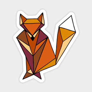 Geometric Fox Orange Palette Magnet