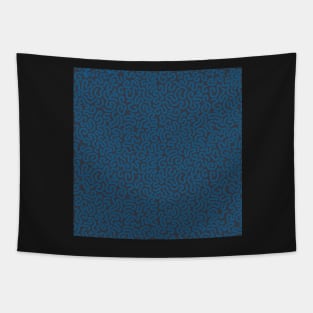 Pattern of dark blue worm lines Tapestry