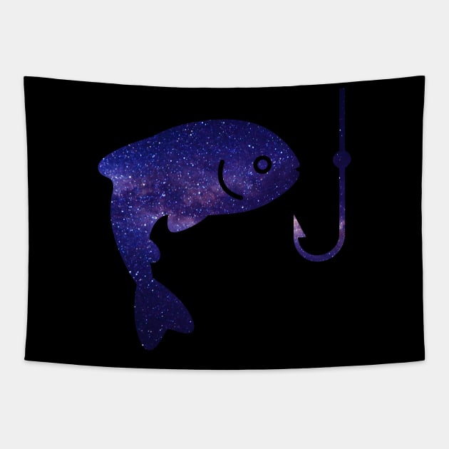 GALAXY FISH Tapestry by EagleAvalaunche