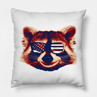 Raccool with  American Flag USA - Glasses Pillow