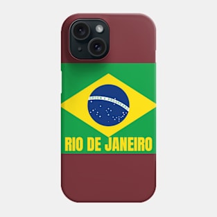 Rio de Janeiro City in Brazilian Flag Phone Case