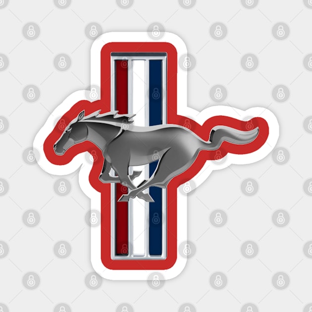 Mustang Stripe Magnet by one-broke-kid