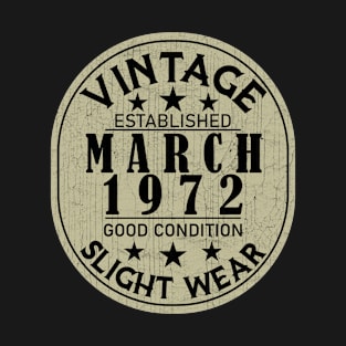 Vintage Established March 1972 - Good Condition Slight Wear T-Shirt