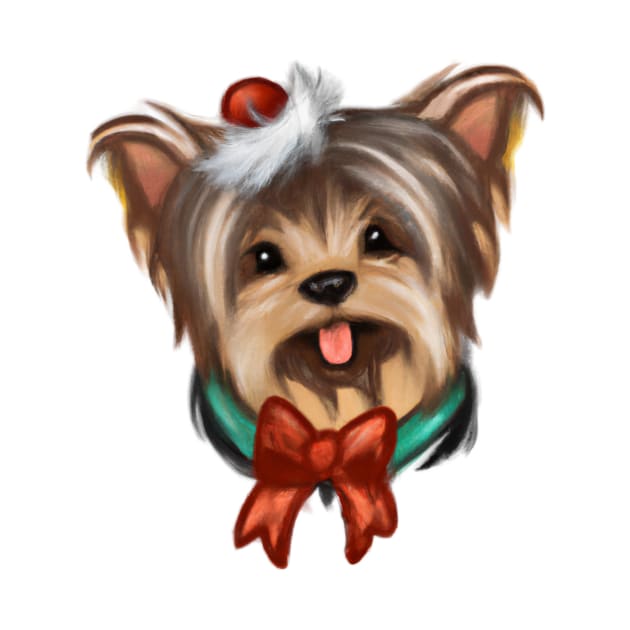 Cute Yorkshire Terrier Drawing by Play Zoo